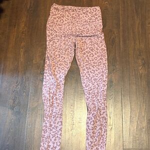 Athleta full length animal print legging, xs, pink
